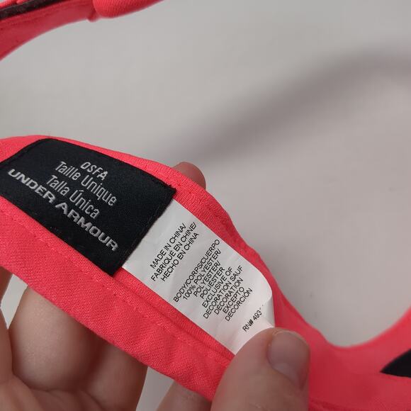 Eagle Lakes Golf Club Strapback Visor Hat Pink One Size Under Armour - Picture 9 of 9